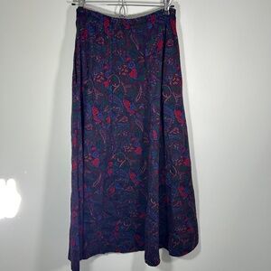 Vintage Lands’ End Paisley Skirt – Made in USA – Size M (10–12)